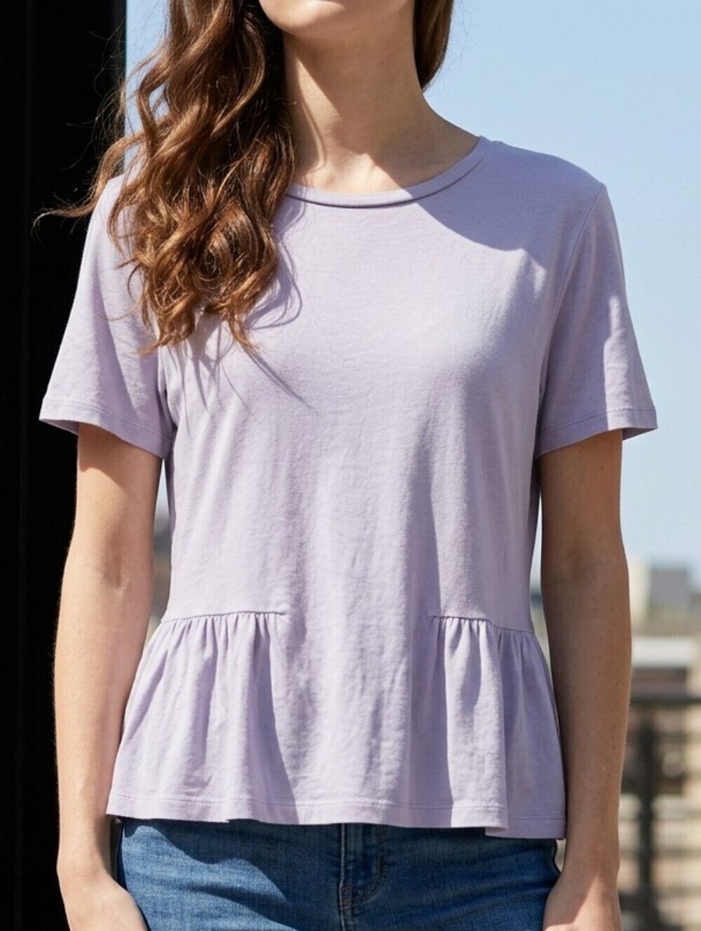 Sunday Best Peplum Short Sleeve Tee
